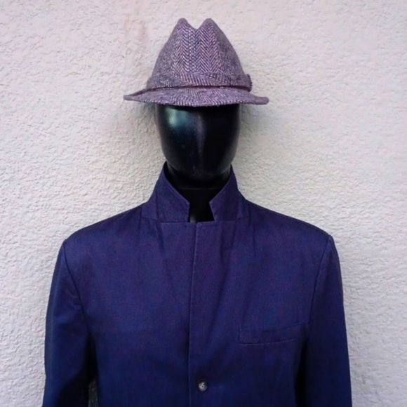 St.Johns Bay Men's Elegant Blue Pure Cotton (3) Buttoned Luxe Blazer